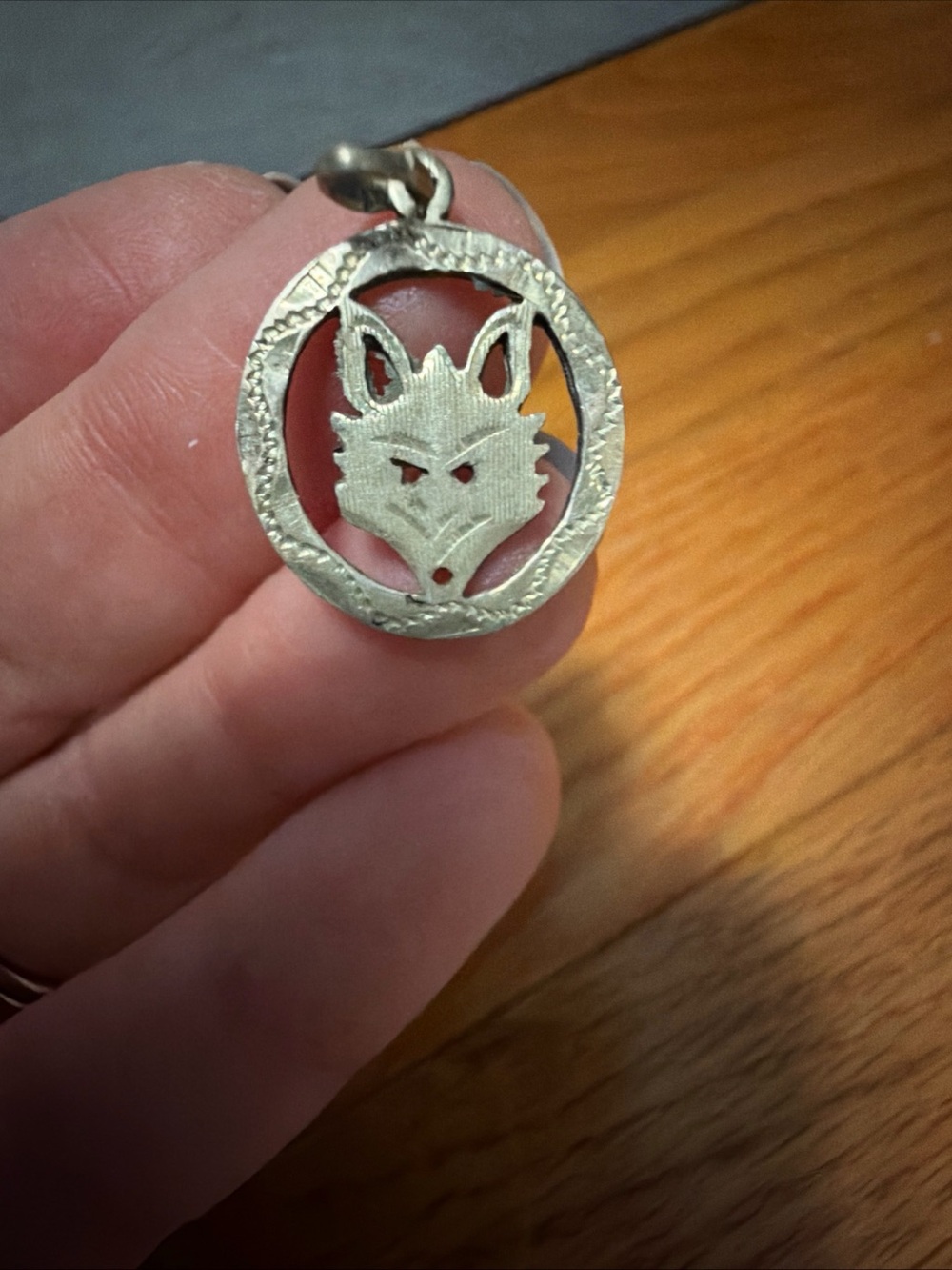Sterling Silver Fox Pendant Necklace - Silver Fox Silhouette